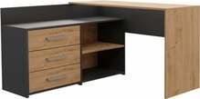 Nurgakirjutuslaud Top E Shop Dany L-Shaped, antratsiit/tamm
