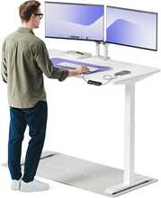Elektriliselt reguleeritava kõrgusega laud Desktronic HomeOne, 140 x 70 cm, valge/valge