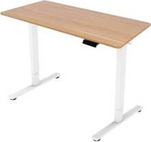 Reguleeritava kõrgusega kirjutuslaud Home4You ERGO FIT, 120 x 60 x 71,5-116 cm, tamm/valge