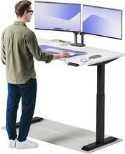 Elektriliselt reguleeritava kõrgusega laud Desktronic HomeOne, 140 x 70 cm, valge/must