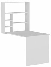 Kirjutuslaud riiuliga Kalune Design Sedir, 550ARN1109, valge