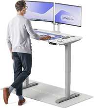 Reguleeritava kõrgusega kirjutuslaud Desktronic HomePro, 120 x 60 cm, hall/valge