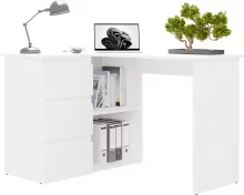 Kirjutuslaud Top E Shop Nicea Left, 120 x 48.5 x 75 cm, valge