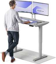 Kirjutuslaud reguleeritava kõrgusega Desktronic HomePro, 120 x 60 cm, hall