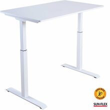 Reguleeritava kõrgusega laud Sun-Flex EasyDesk Elite, 120 x 60 cm, valge