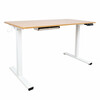 Reguleeritava kõrgusega kirjutuslaud Home4you Ergo 1, 120x60xH73-121cm, valge/tamm