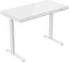 Kirjutuslaud reguleeritava kõrgusega Home4You Ergo Fit, 122 x 62 x 73,5-118 cm, valge