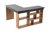 Kirjutuslaud Hanah Home Vesper, 130 x 72 x 120 cm, antratsiit/Atlantic männipuu