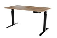 Arvutilaud elektrilise kõrguse reguleerimisega Cama Meble MOON LONG, 150 x 80 x 72-120 cm, must/wotan