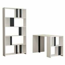 Kirjutuslaud Kalune Design Lima, 845HCT3845, antratsiit/valge