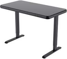Reguleeritava kõrgusega kirjutuslaud Home4You Ergo Fit, 122 x 62 x 73,5-118 cm, must