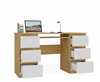 Kirjutuslaud Top E Shop Kuba, M-MP-B-KUB-KUBA-ARB, artisan tamm/valge