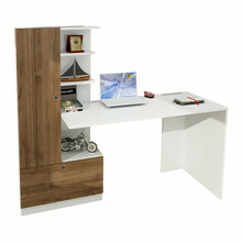 Kirjutuslaud Kalune Design Domingos, 756FRN3808, valge/pähkel