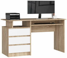 Kirjutuslaud NORE CLP, tamme/valge