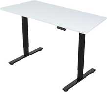 Kirjutuslaud reguleeritava kõrgusega Home4You Ergo Fit, 120 x 60 x 71,5-116 cm, valge/must