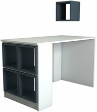 Kirjutuslaud Kalune Design Box 845, valge/sinine