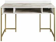 Kirjutuslaud Kalune Design Tumata, 541HDL1123, kuldne/valge