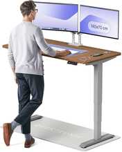 Kirjutuslaud reguleeritava kõrgusega Desktronic HomePro, 140 x 70 cm, hall/pähkel