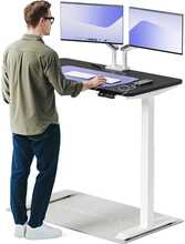Elektriliselt reguleeritava kõrgusega laud Desktronic HomeOne, 120 x 60 cm, valge/must