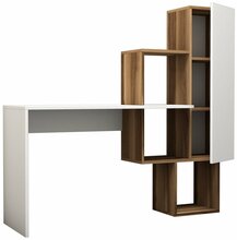 Kirjutuslaud Kalune Design Acelya, valge/pähkel