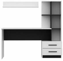 Kirjutuslaud Kalune Design Alaska 382, valge/must