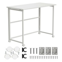 Kirjutuslaud Maclean MC-1250W, 100 x 50 cm, valge, mobiilne