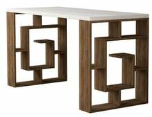 Kirjutuslaud Kalune Design Maze, tamm/valge/tumepruun