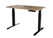 Kirjutuslaud elektrilise kõrguse reguleerimisega Cama Meble MOON, 121 x 67 x 72-120 cm, must/pruun
