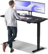 Reguleeritava kõrgusega kirjutuslaud Desktronic HomePro, 160 x 80 cm, must