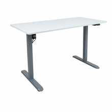 Kirjutuslaud reguleeritava kõrgusega Home4you Ergo Light, 120x60 cm, valge/hall