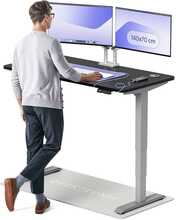 Reguleeritava kõrgusega laud Desktronic HomePro, 140 x 70 cm, hall/must