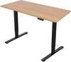 Kirjutuslaud reguleeritava kõrgusega Home4You ERGO FIT, 120 x 60 x 71,5-116 cm, tamm/must