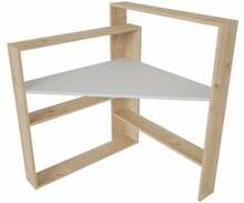 Nurga kirjutuslaud Kalune Design Kelly, 875ZNA4634, tamm/valge