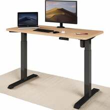 Reguleeritava kõrgusega laud Desktronic Home One, 120 x 60 cm, tamm/must