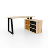 Kirjutuslaud ADRK Furniture Iwo II, pruun/must