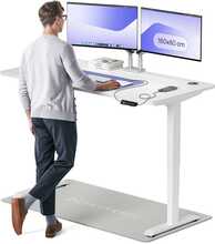Reguleeritava kõrgusega laud Desktronic HomePro, 160 x 80 cm, valge