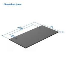 Lauaplaat Up Up L, 1500 x 750 x 25 mm, must