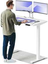 Elektriliselt reguleeritava kõrgusega laud Desktronic HomeOne, 120 x 60 cm, valge