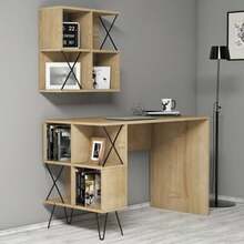 Kirjutuslaud Kalune Design Extra 2, tamm/valge