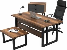 Kirjutuslaud Kalune Design MN08-BA, antratsiit/pruun