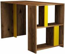 Õppelaud Kalune Design Lima, 845HCT3844, kollane/pähkel