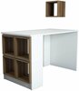 Kirjutuslaud Kalune Design Box 845, valge/pruun