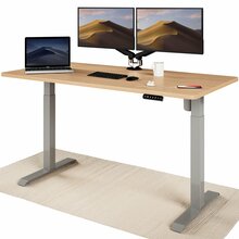 Elektriliselt reguleeritava kõrgusega laud Desktronic HomeOne, 160 x 80 cm, tamm/hall