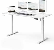 Kirjutuslaud reguleeritava kõrgusega Sense7 Nojo Light, 140×70 cm, valge