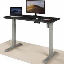 Reguleeritava kõrgusega laud Desktronic, 120 x 60cm, must/hall
