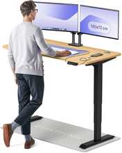 Reguleeritava kõrgusega kirjutuslaud Desktronic HomePro, 140 x 70 cm, must/tamm