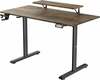Kirjutuslaud Ultradesk Highlander, 120 x 60 cm, reguleeritava kõrgusega, pruun/must