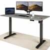 Reguleeritava kõrgusega laud Desktronic, 160 x 80 cm, must/hall