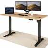 Reguleeritava kõrgusega laud Desktronic Home One, 160 x 80 cm, tamm/must