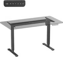 Elektriline kõrguse reguleerimisega laud Ergo Office ER-40, must, 1160 mm, 80 kg